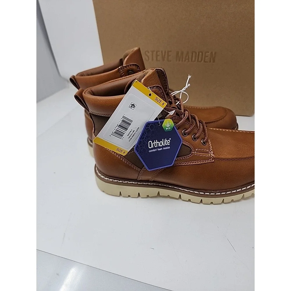 Steve Madden Men's‎ Bleeker Boot Size 8 Cognac